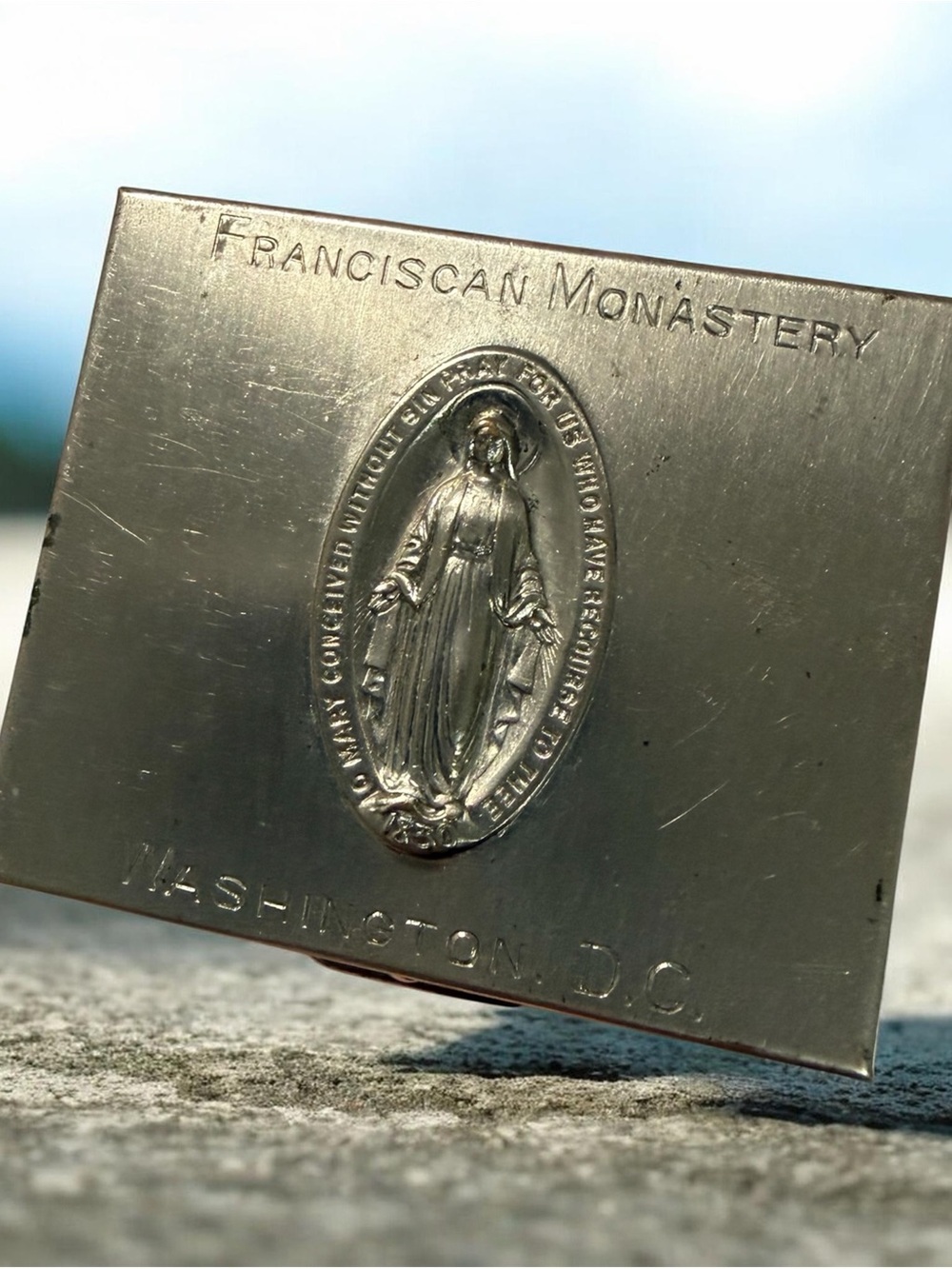 Vtg “Travel Shrine”-1940’s Franciscan Monastery Case w/Mid Century Rosary 42g - Picture 2 of 14